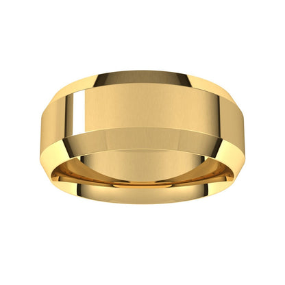 Beveled-Edge Comfort-Fit Flat Band, 7 mm