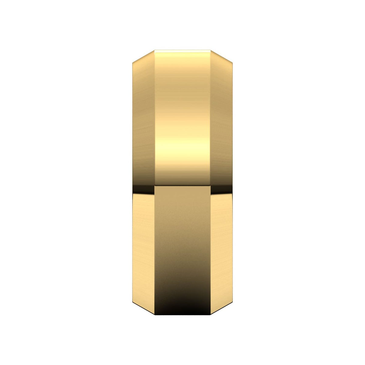 Beveled-Edge Comfort-Fit Flat Band, 7 mm