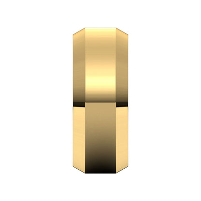 Beveled-Edge Comfort-Fit Flat Band, 7 mm