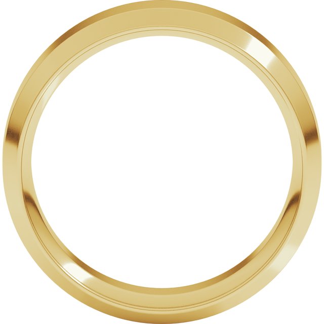Beveled-Edge Comfort-Fit Flat Band, 7 mm