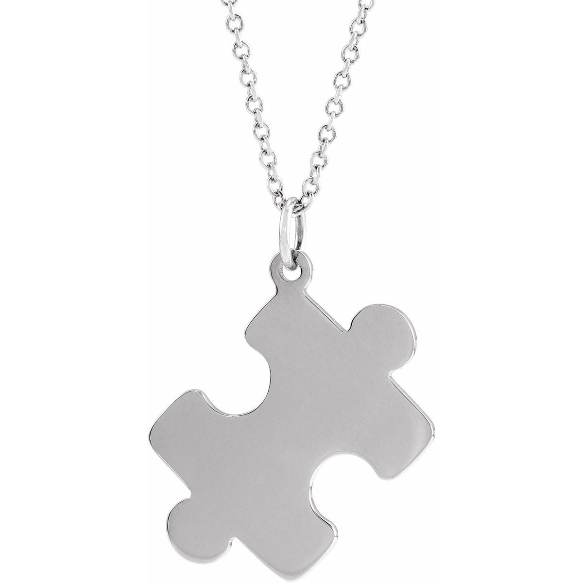 Engravable Puzzle Piece 16-18" Necklace