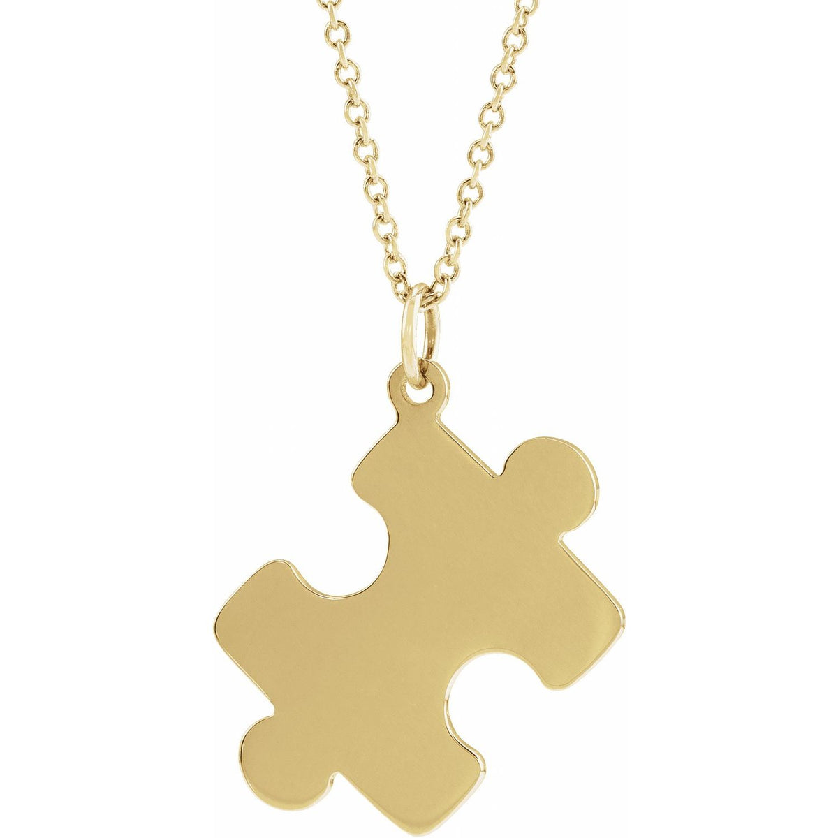 Engravable Puzzle Piece 16-18" Necklace