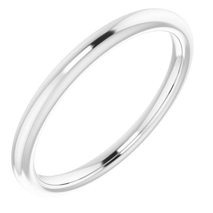 Platinum Matching Band, 2 mm