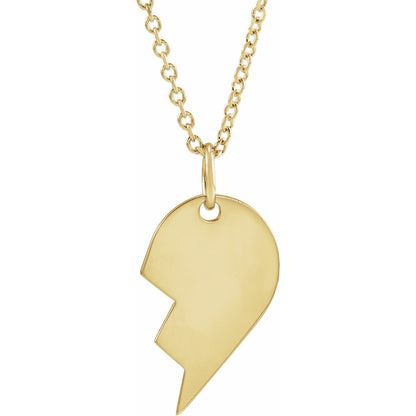 17x10 mm Right Broken Heart Pendant