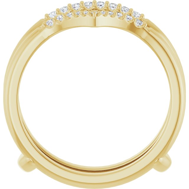 1/8 CTW Natural Diamond Half Tapered V Ring Guard