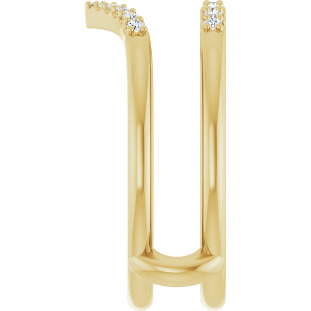1/8 CTW Natural Diamond Half Tapered V Ring Guard