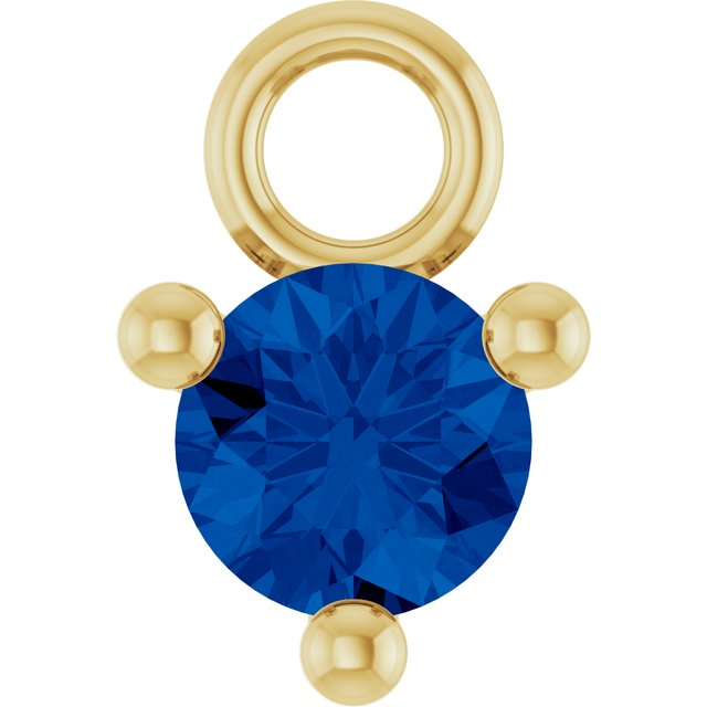 Petite Pavé®1/10 CT Lab-Grown Blue Sapphire Dangle