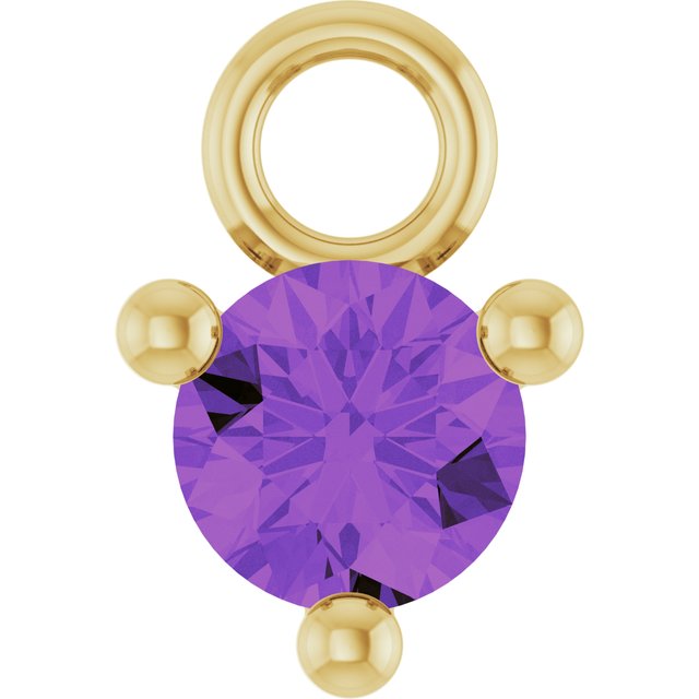Petite Pavé®1/10 CT Natural Amethyst Dangle