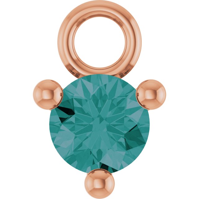 Petite Pavé®1/10 CT Lab-Grown Alexandrite Dangle