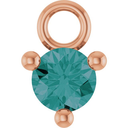 Petite Pavé®1/10 CT Lab-Grown Alexandrite Dangle