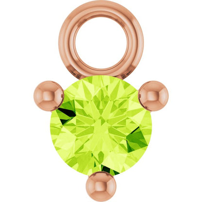 Petite Pavé®1/10 CT Natural Peridot Dangle