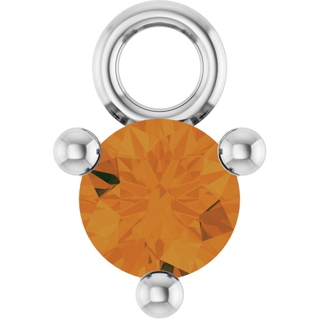 1/10 CT Natural Citrine Dangle