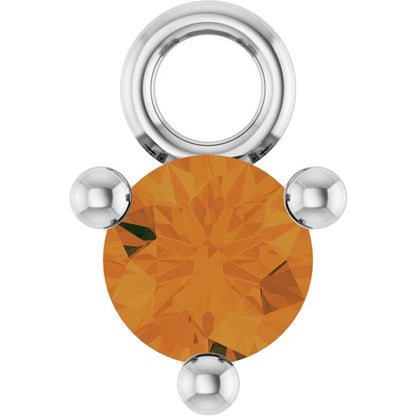 1/10 CT Natural Citrine Dangle