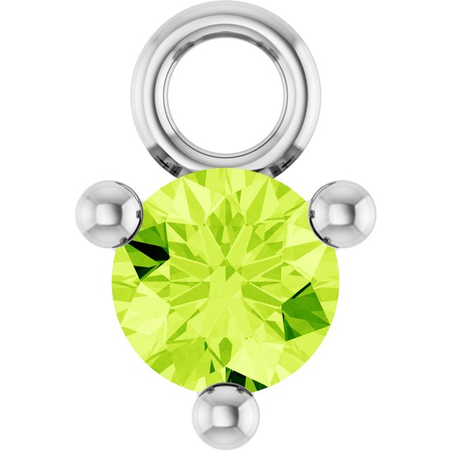Petite Pavé®1/10 CT Natural Peridot Dangle