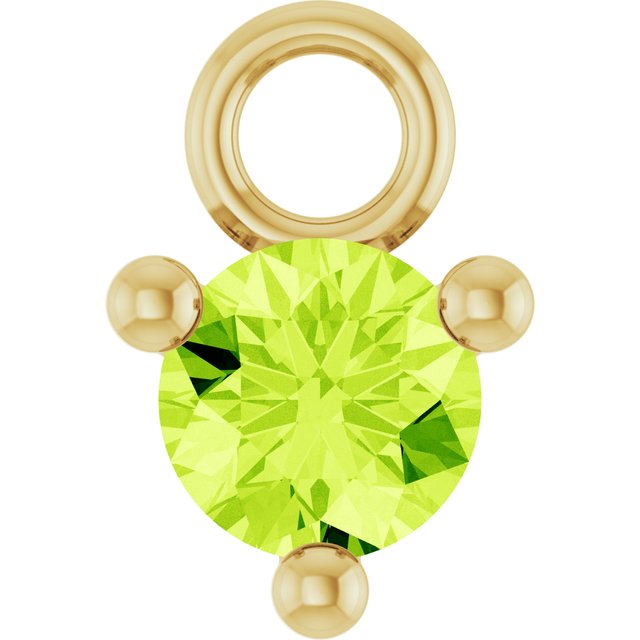 Petite Pavé®1/10 CT Natural Peridot Dangle