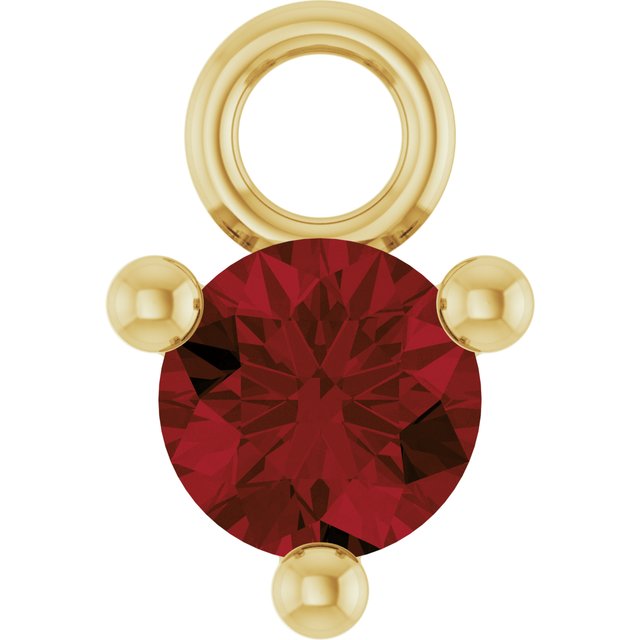 Petite Pavé®1/10 CT Natural Mozambique Garnet Dangle