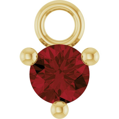 Petite Pavé®1/10 CT Natural Mozambique Garnet Dangle