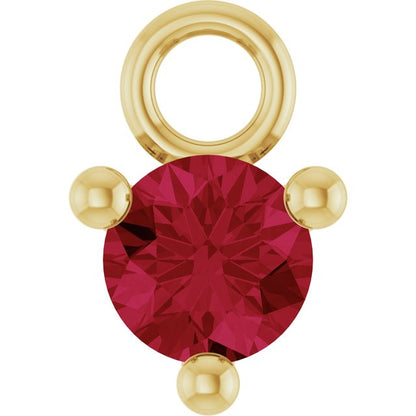 Petite Pavé®1/10 CT Natural Ruby Dangle
