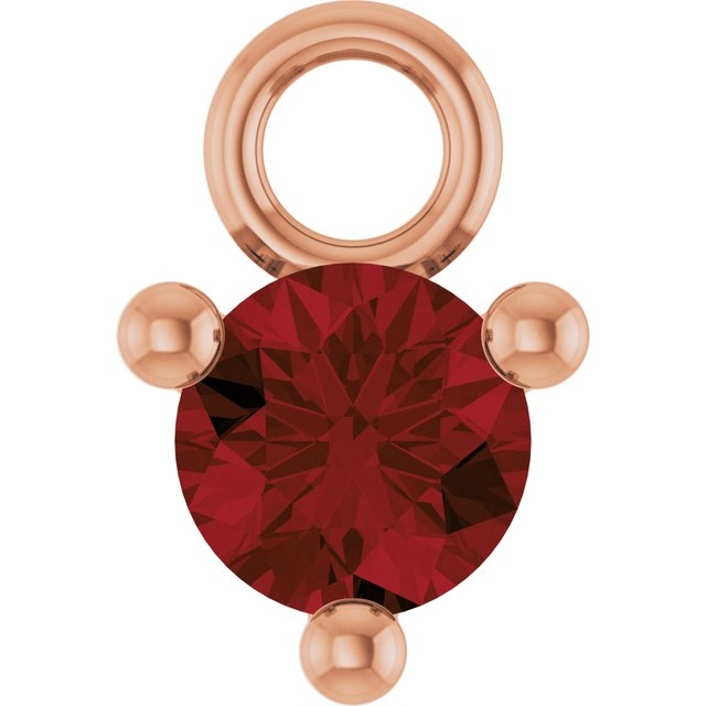 Petite Pavé®1/10 CT Natural Mozambique Garnet Dangle