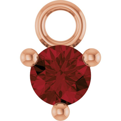 Petite Pavé®1/10 CT Natural Mozambique Garnet Dangle