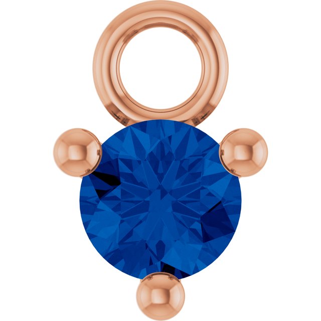 Petite Pavé®1/10 CT Natural Blue Sapphire Dangle