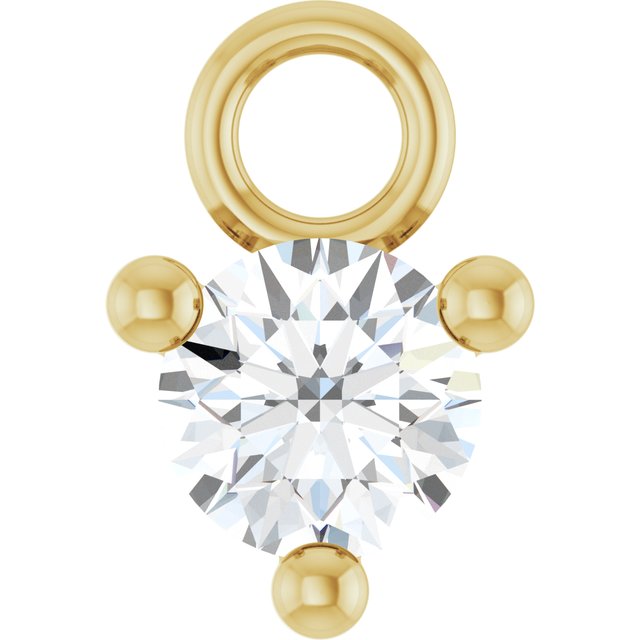 Petite Pavé®1/10 CT Natural White Sapphire Dangle