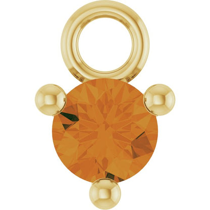 1/10 CT Natural Citrine Dangle
