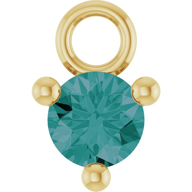 Petite Pavé®1/10 CT Lab-Grown Alexandrite Dangle
