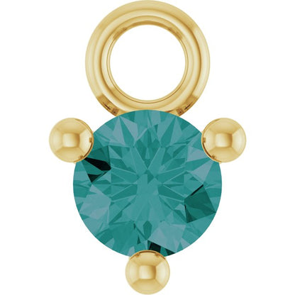 Petite Pavé®1/10 CT Lab-Grown Alexandrite Dangle