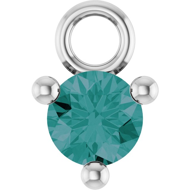 Petite Pavé®1/10 CT Lab-Grown Alexandrite Dangle