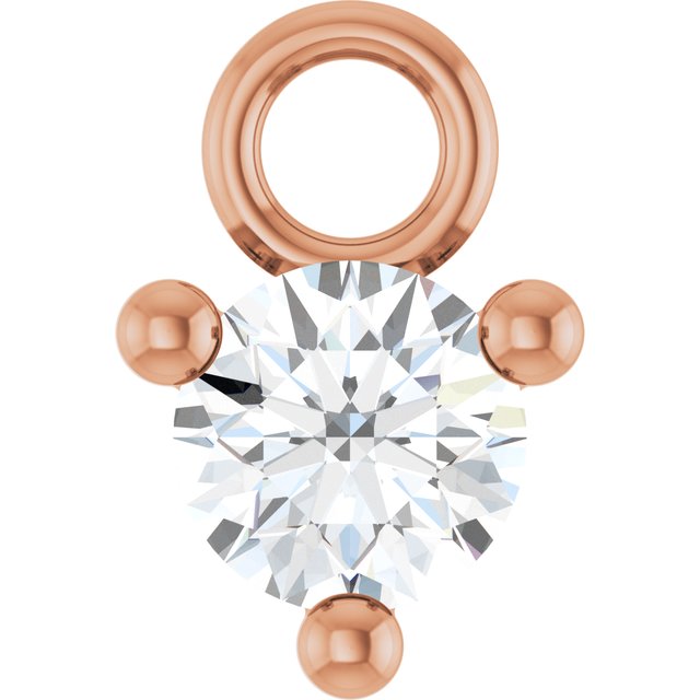 Petite Pavé®1/10 CT Natural White Sapphire Dangle