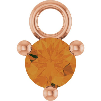 1/10 CT Natural Citrine Dangle