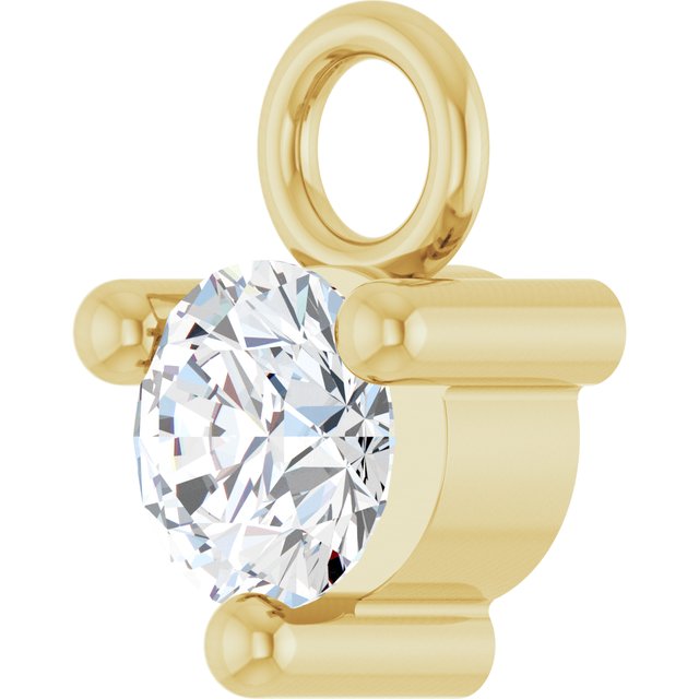 Petite Pavé®1/10 CT Natural White Sapphire Dangle