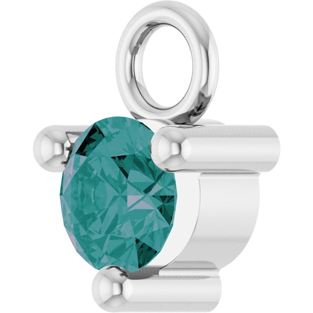 Petite Pavé®1/10 CT Lab-Grown Alexandrite Dangle