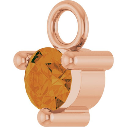 1/10 CT Natural Citrine Dangle