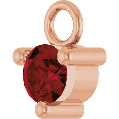 Petite Pavé®1/10 CT Natural Mozambique Garnet Dangle