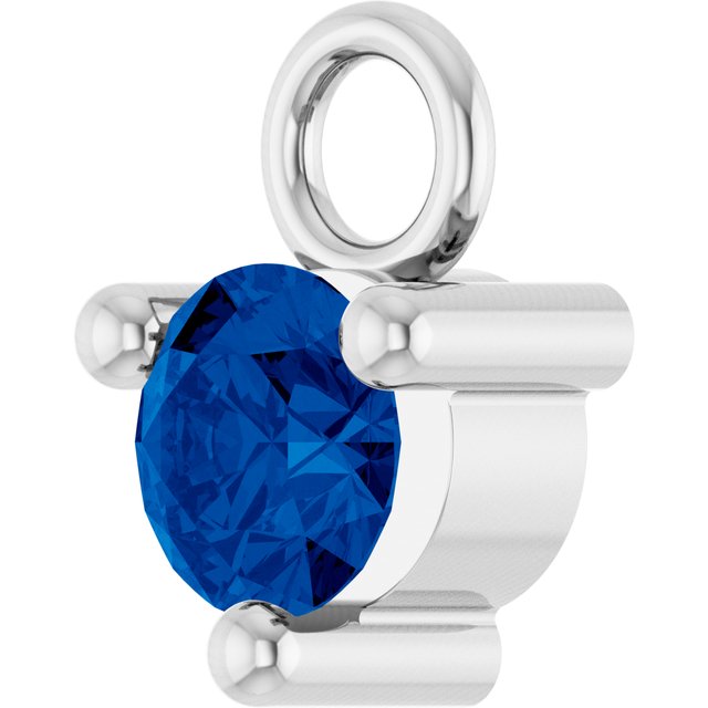Petite Pavé®1/10 CT Lab-Grown Blue Sapphire Dangle