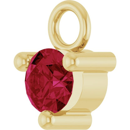 Petite Pavé®1/10 CT Natural Ruby Dangle
