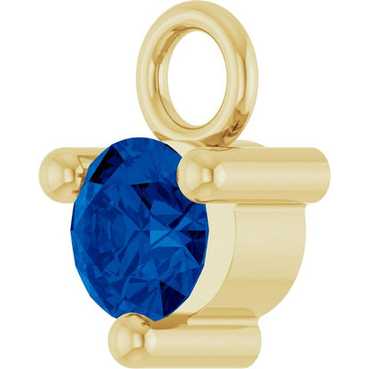 Petite Pavé®1/10 CT Lab-Grown Blue Sapphire Dangle