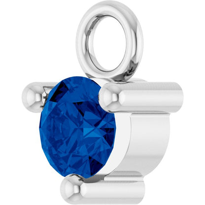 Petite Pavé®1/10 CT Natural Blue Sapphire Dangle