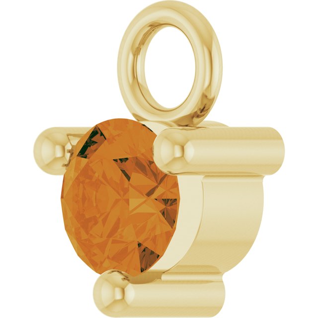 1/10 CT Natural Citrine Dangle