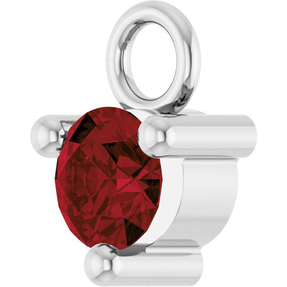 Petite Pavé®1/10 CT Natural Mozambique Garnet Dangle