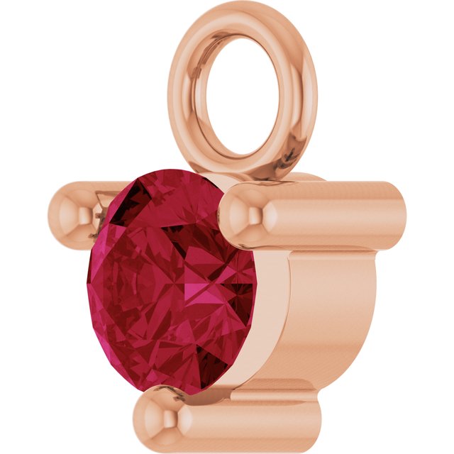 Petite Pavé®1/10 CT Natural Ruby Dangle