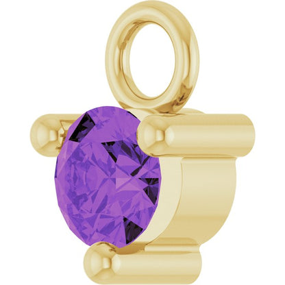 Petite Pavé®1/10 CT Natural Amethyst Dangle