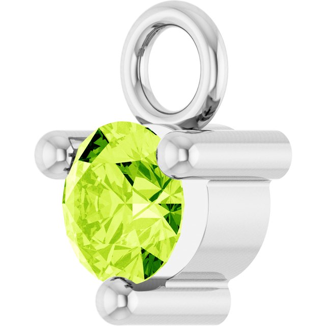 Petite Pavé®1/10 CT Natural Peridot Dangle