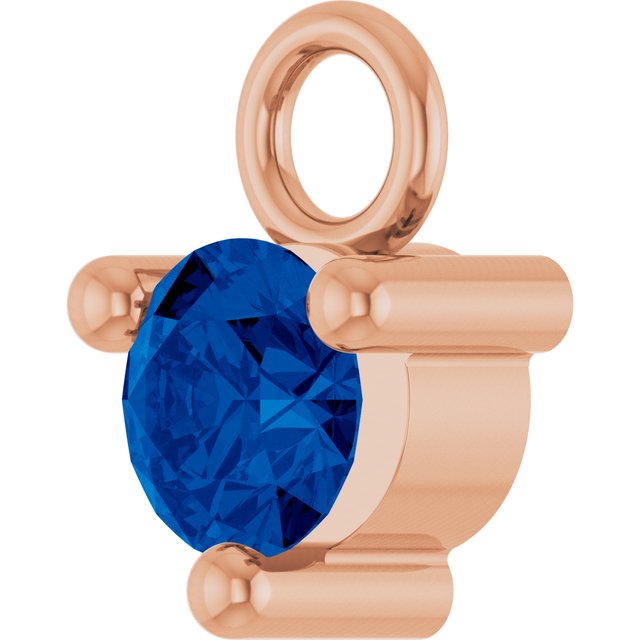 Petite Pavé®1/10 CT Lab-Grown Blue Sapphire Dangle