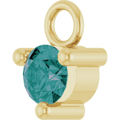 Petite Pavé®1/10 CT Lab-Grown Alexandrite Dangle