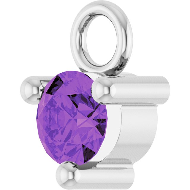 Petite Pavé®1/10 CT Natural Amethyst Dangle
