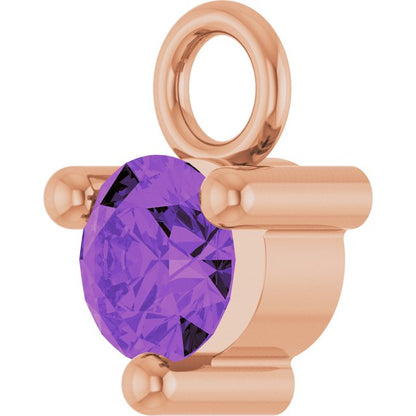 Petite Pavé®1/10 CT Natural Amethyst Dangle