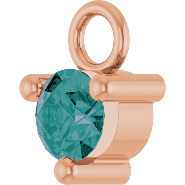Petite Pavé®1/10 CT Lab-Grown Alexandrite Dangle